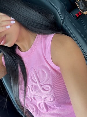 TOP LOEWE ROSE AVEC LOGO