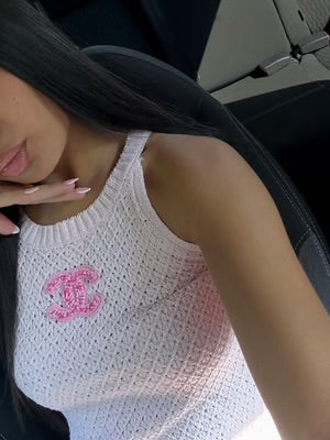 TOP ROSE CHANEL EN TRICOT