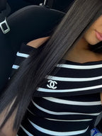 TOP RAYÉ CHANEL COL BATEAU