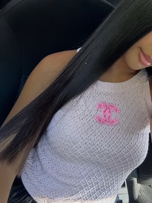TOP ROSE CHANEL EN TRICOT