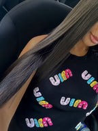 TOP MIU MIU NOIR MULTICOLORE