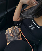 TOP LOEWE NOIR AVEC BORDURES BLANCHES