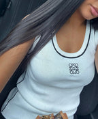 TOP LOEWE BLANC AVEC BORDURES BLANCHES